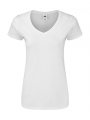Dames T-shirt V Hals Iconic FOTL 61-444-0 White
